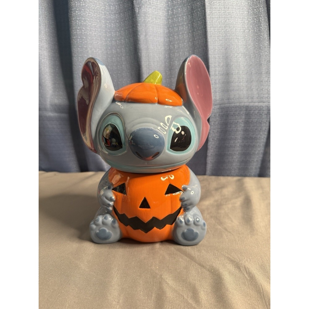 Disney Pumpkin Stitch Halloween Cookie Jar 2022 Stitch from Lilo & Stitch